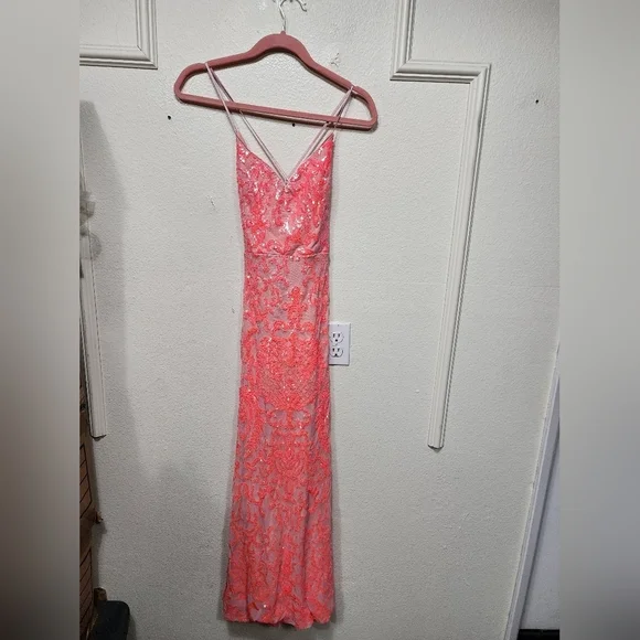 chinese dress ladies Coral All The Stars Maxi Dress